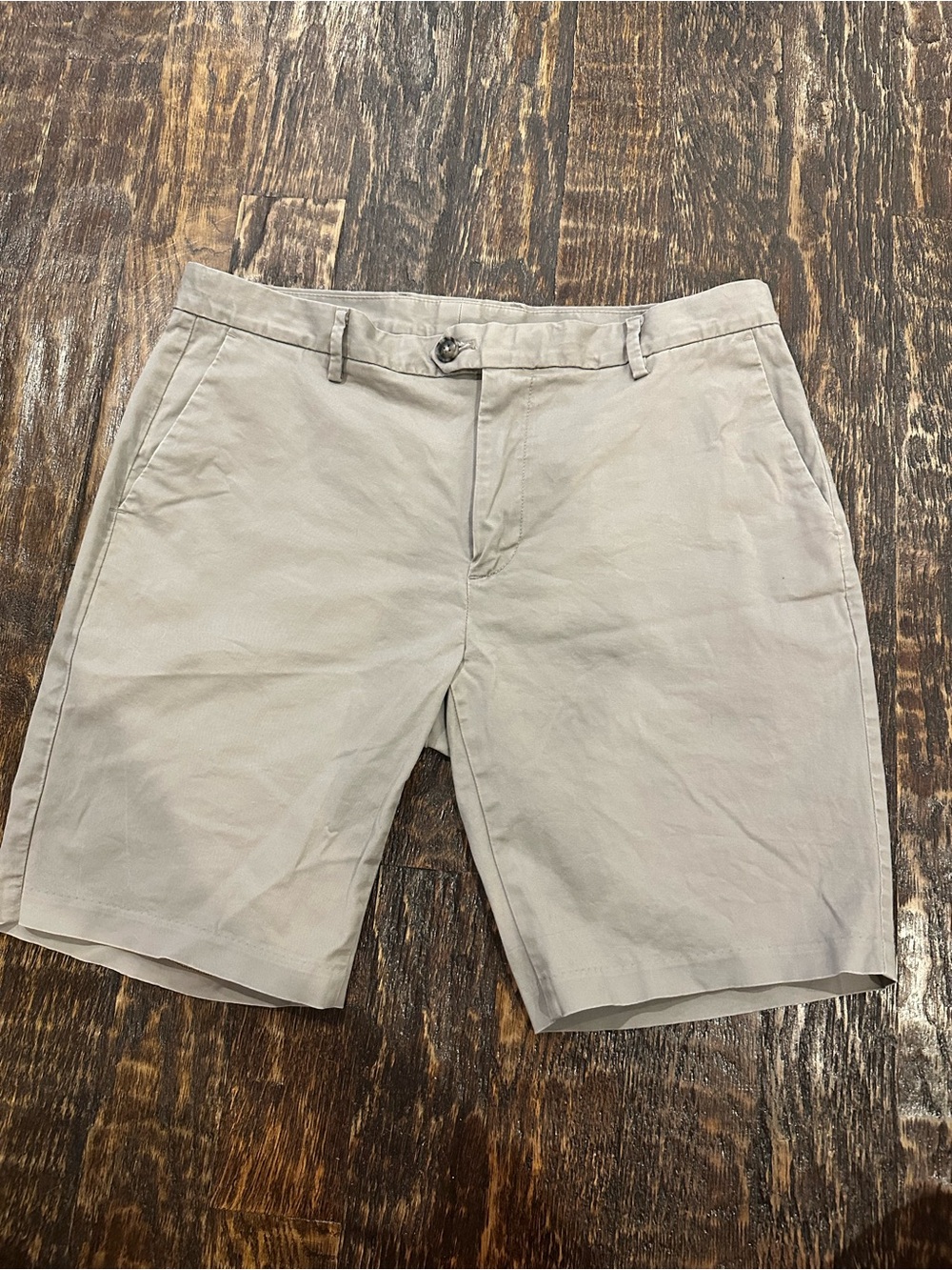 Reiss Men's dark khaki Flat-Front Shorts